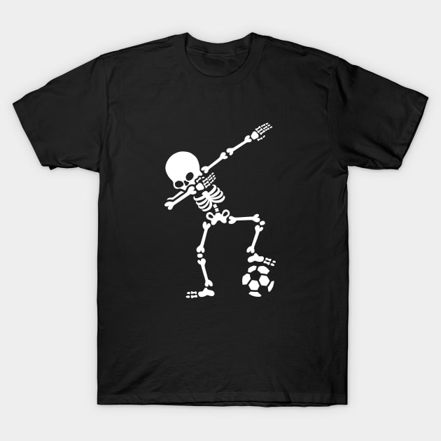 Dab dabbing skeleton football (soccer) T-Shirt by LaundryFactory
